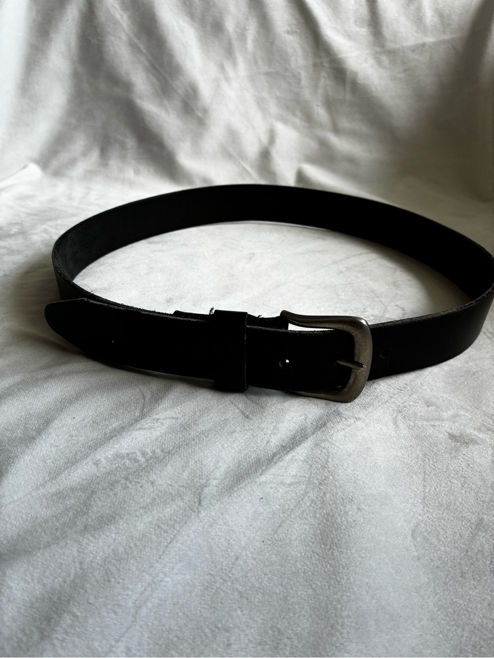 Capezio Black Leather Men's Belt with Silver Buckle